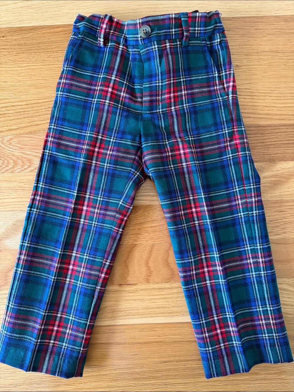 Janie and Jack Green, Blue and Red Plaid Dress Pants